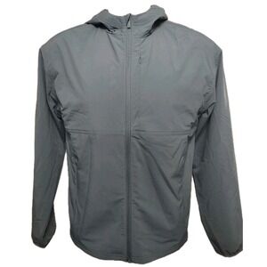 All In Motion Jacket Mens M Lightweight Tricot  Green Zip Wind & Water Resistant
